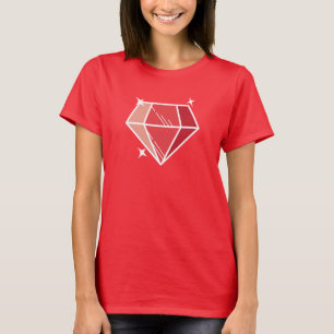 T-shirt Pierre gemme rouge simple