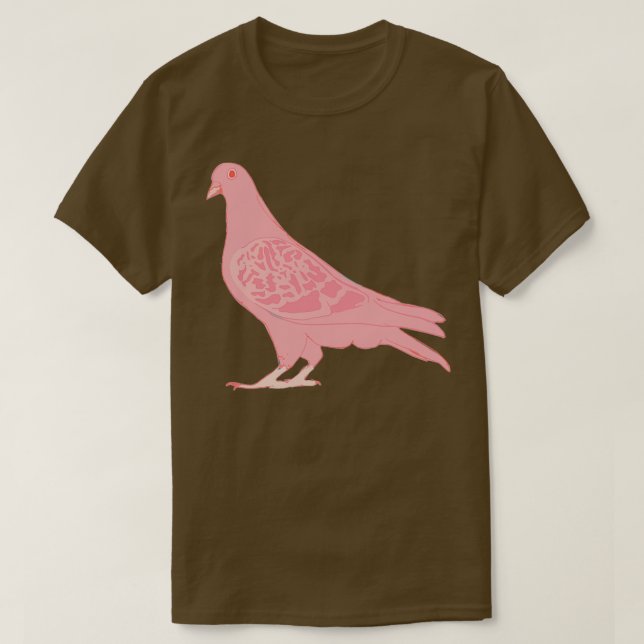 T-shirt Pierre le Pigeon rose (Design devant)