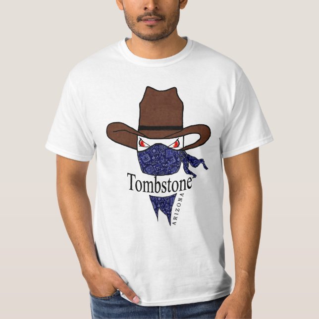 T-shirt Pierre tombale, bandit de bandana de l'Arizona (Devant)