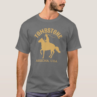 T-shirt Pierre tombale de style vintage Arizona USA Or Cow