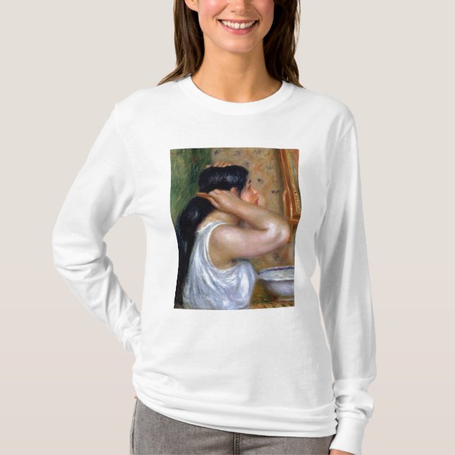 T-shirt Pierre une fille de Renoir | se peignant les (Devant)
