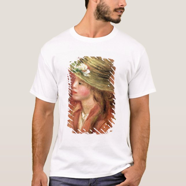 T-shirt Pierre une jeune fille de Renoir | dans un chapeau (Devant)