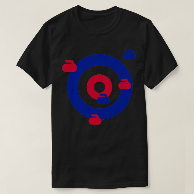T-shirt Pierres cibles de curling (Design devant)
