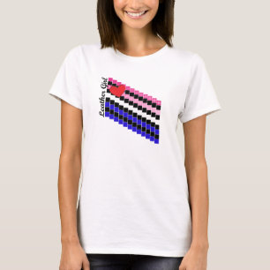 T-shirt Pierres de progression en cuir de fille