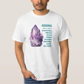 T-shirt Pierres de Zodiaque : Aquarius, Améthyste
