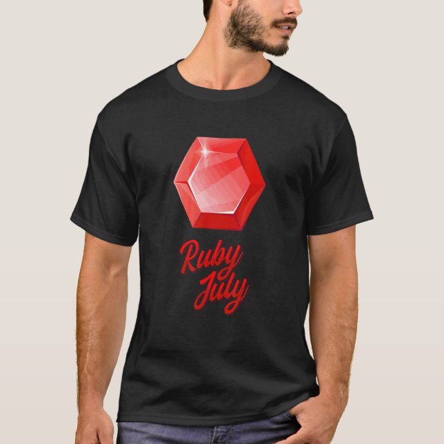 T-shirt Pierres précieuses Gemmes Minéraux Gemstones Ruby  (Devant)