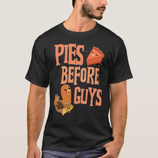 T-shirt Pies Avant Les Gars Pie Lover Thanksgiving Fun (Devant)