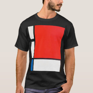 T-shirt Piet Mondrian Composition Avec Rouge