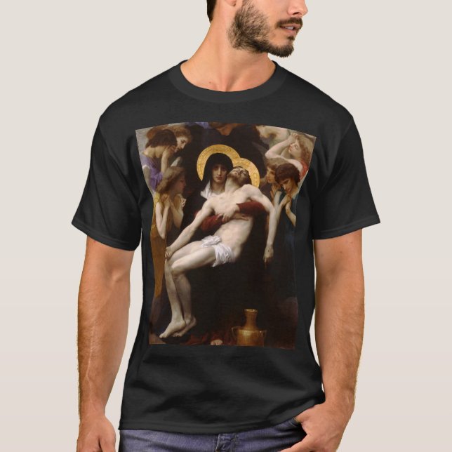 T-shirt Pieta par l'OBSCURITÉ de Bouguereau (Devant)