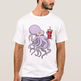 T-shirt Pieuvre avec tasse à boire