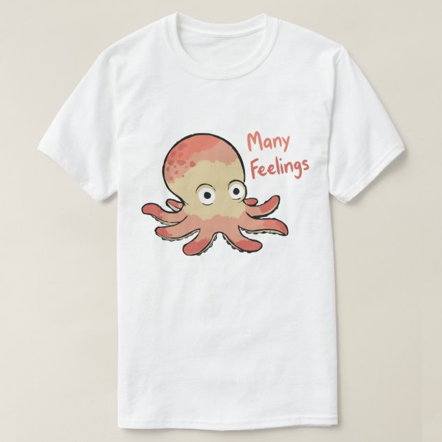 T-shirt Pieuvre Beaucoup de Sentiments (Design devant)