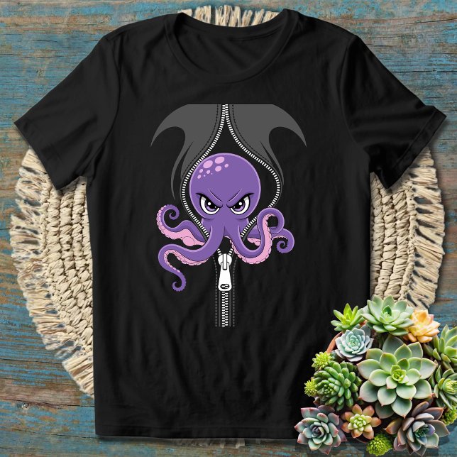 T-shirt Pieuvre drôle et malicieuse (Créateur téléchargé)