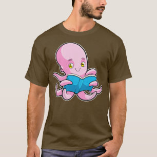 T-shirt Pieuvre en train de lire un livre
