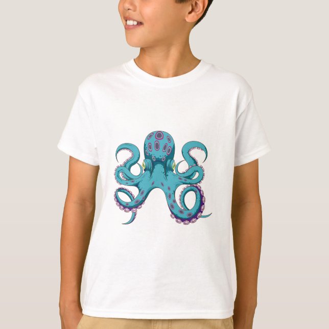 T-shirt Pieuvre octopus kraken (Devant)