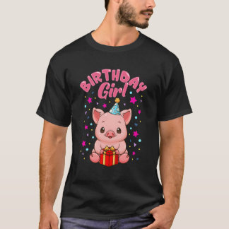T-shirt Pig Anniversaire Fille Piggy Party Cadeau Femmes