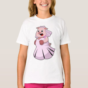 T-shirt Pig as Bride with Wedding dress.PNG
