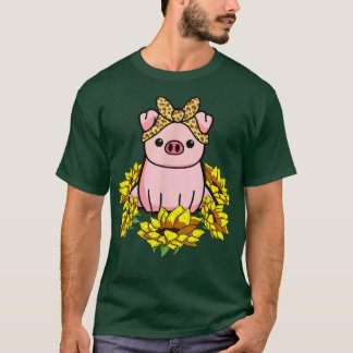 T-shirt Pig Bandana Sunflower