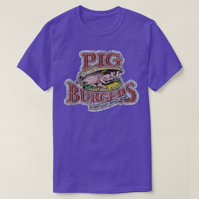 T-shirt Pig Burgers (chanson de Better Off Dead)  (Design devant)