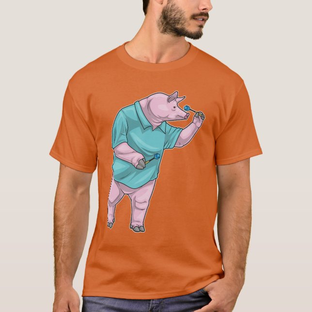 T-shirt Pig Darts Dart (Devant)