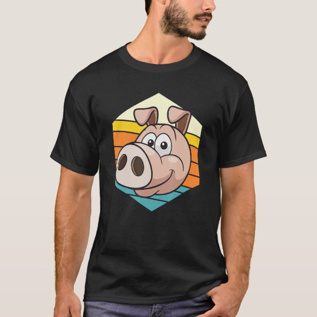 T-shirt Pig Face, Animal Lover For Men Women, Farming Farm (Devant)