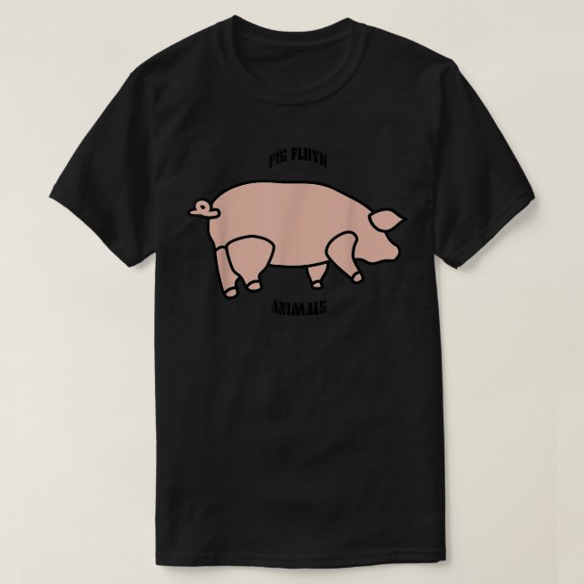 T-shirt Pig Floyd Battersea Chimney  (Design devant)