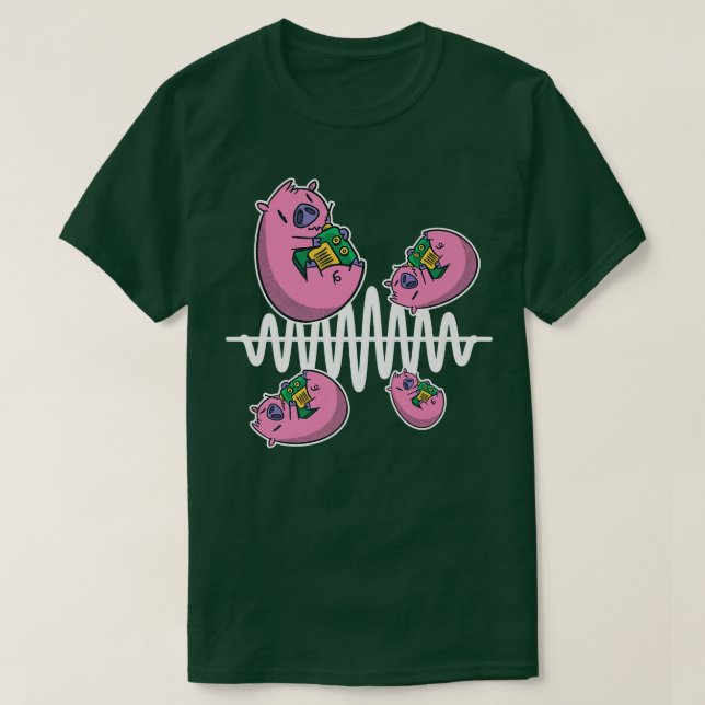 T-shirt Pig Fly Around Frequency Waves Ham Radio Operator  (Design devant)