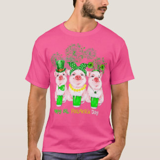 T-shirt Pig Happy St Patricks Day Family Farmer Farming Lo