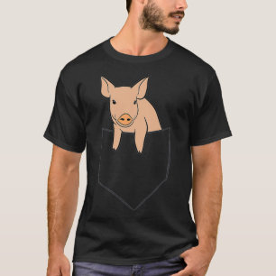 T-shirt Pig In The Pocket Funny Pig Kids Pocket Pig 
