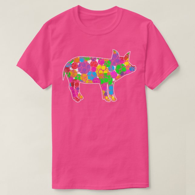 T-shirt Pig Lover Polka Dot Pattern Dot Day International  (Design devant)