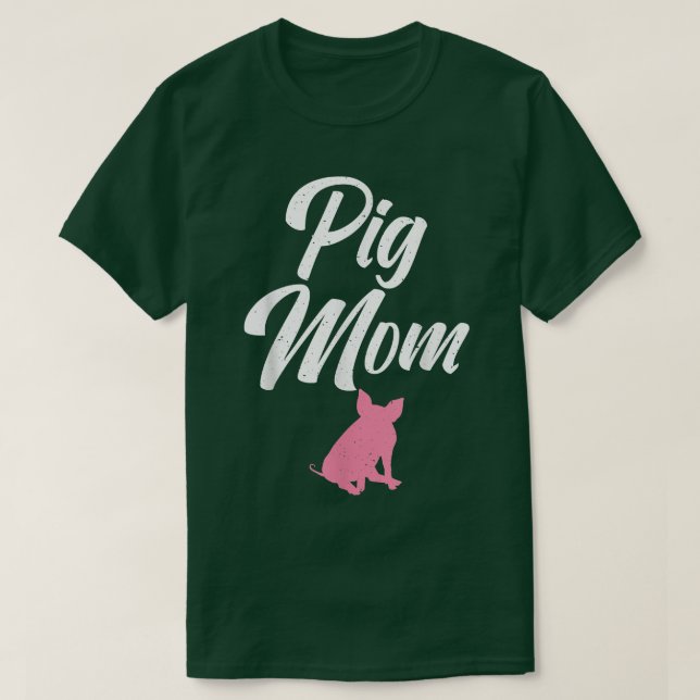 T-shirt Pig Maman Propriétaire de porc Cochon Fermier Coch (Design devant)