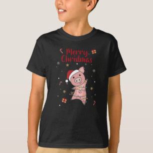T-shirt Pig Merry Christmas Animals Pigs