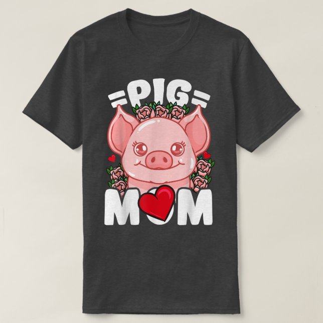 T-shirt Pig Mom 4581 (Design devant)
