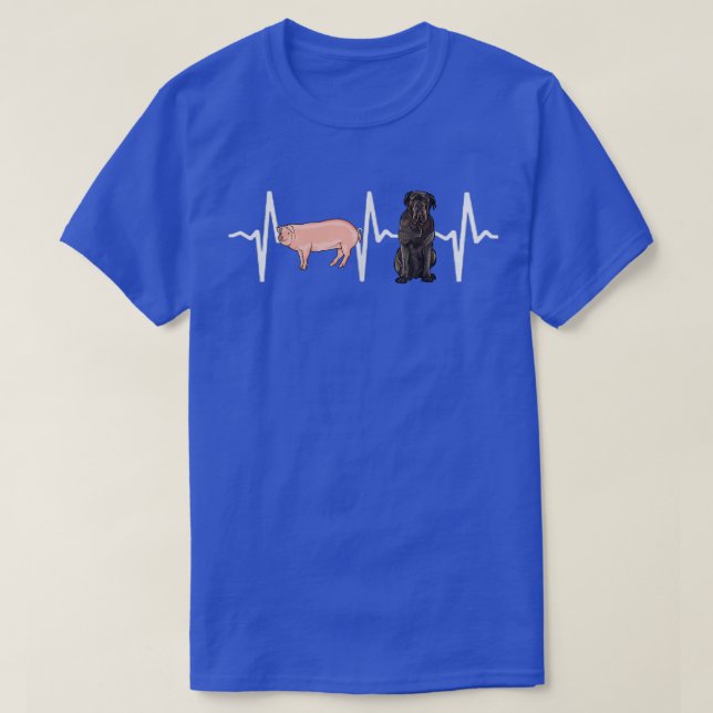 T-shirt Pig Neapolitan Mastiff Amoureux des chiens Heartbe (Design devant)