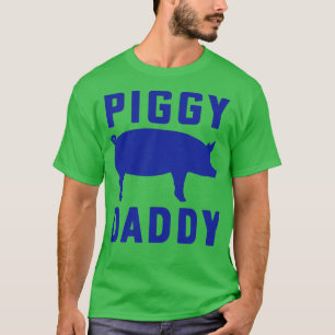 T-shirt Pig Papa Piggy Daddy Cochon Silhouette Cochon Mème