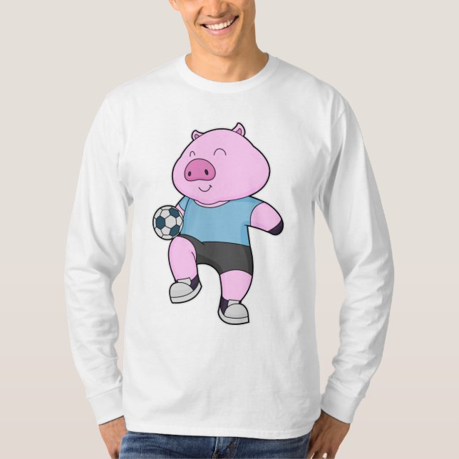 T-shirt Pig Soccer joueur Soccer (Devant)