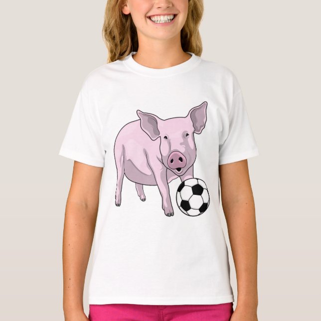 T-shirt Pig Soccer joueur Soccer (Devant)
