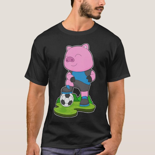 T-shirt Pig Soccer joueur Soccer (Devant)