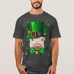 T-shirt Pig St Patrick Day Animal Leprechaun Hat Shamrock