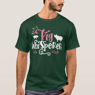 T-shirt Pig Whisperer mignon Farmer imprimé cadeau