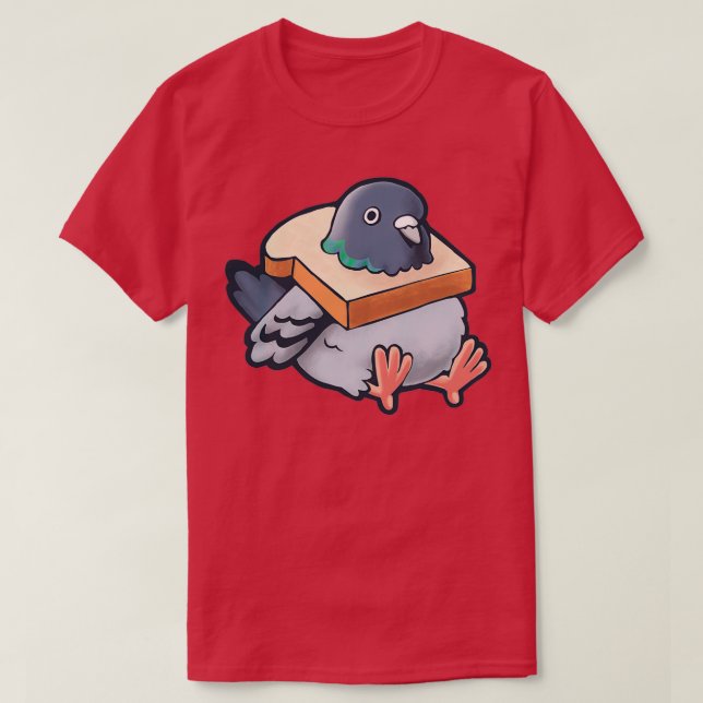 T-shirt Pigeon affamé 1 (Design devant)
