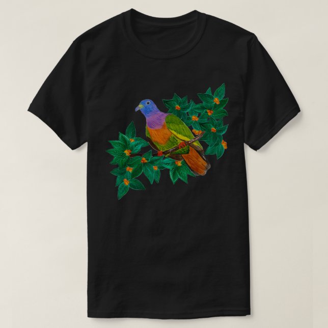 T-shirt Pigeon arc-en-ciel 2 (Design devant)