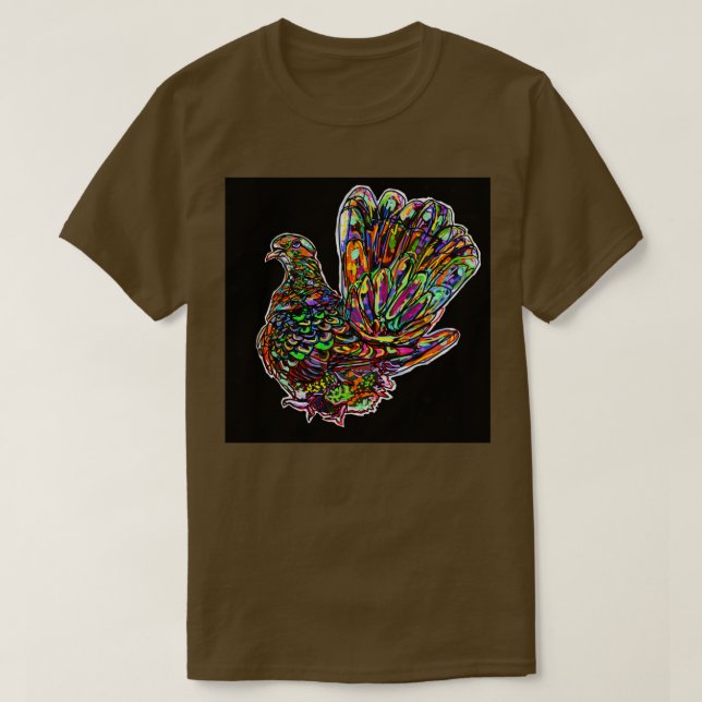 T-shirt Pigeon arc-en-ciel 3 (Design devant)