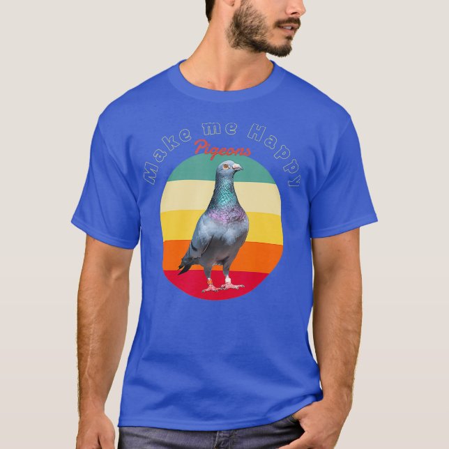T-shirt Pigeon au-dessus d'un coucher de soleil (Devant)