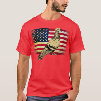 T-shirt Pigeon Bird 4 juillet Drapeau américain 2