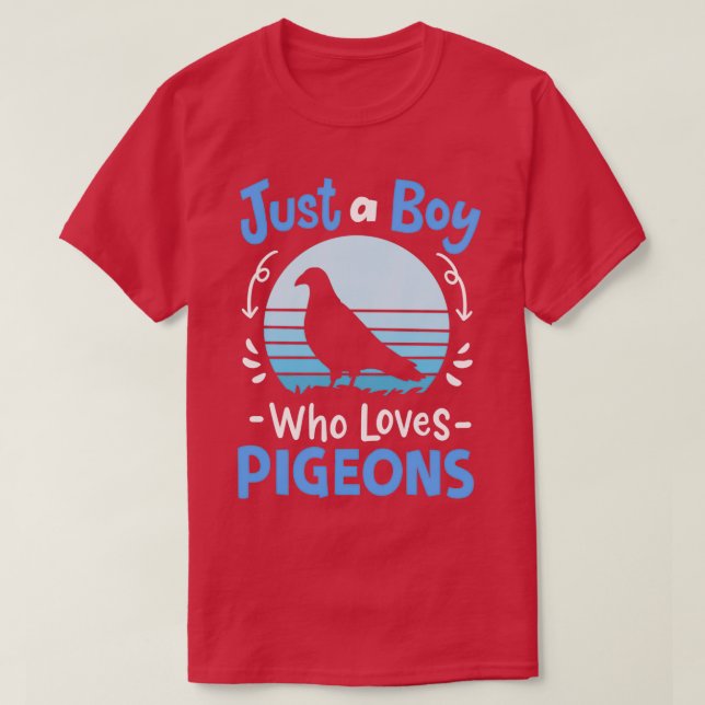 T-shirt Pigeon Bird Lover Retro (Design devant)