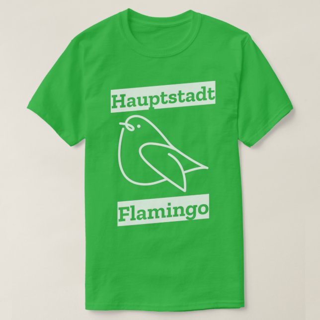 T-shirt Pigeon colombes capital flamingo 1 (Design devant)