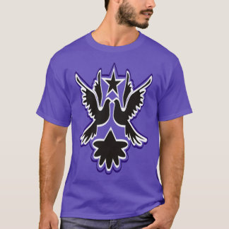 T-SHIRT PIGEON COLORÉ BEAU PIGEON PIGEON BKACK DOVE