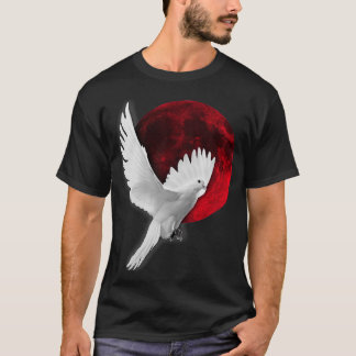 T-shirt Pigeon de lune rouge 1