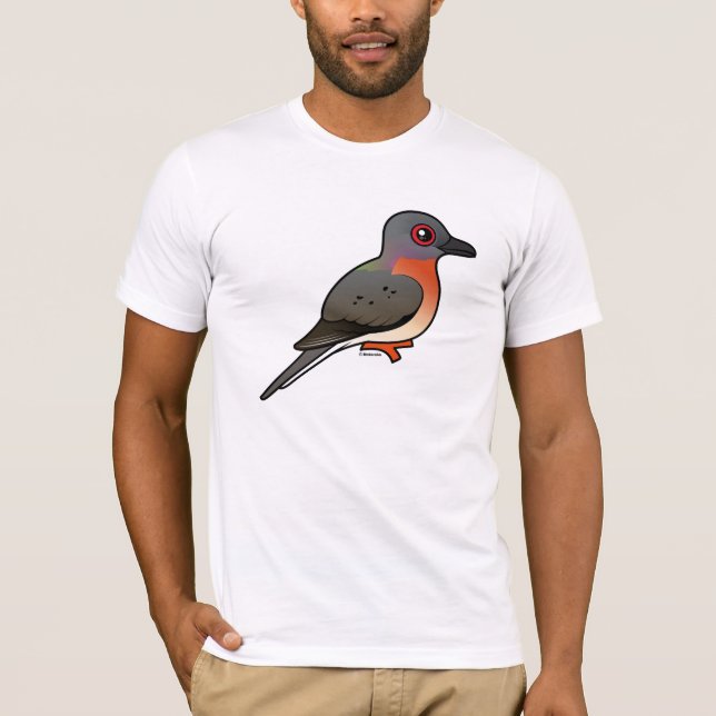 T-shirt Pigeon de passager de Birdorable (Devant)