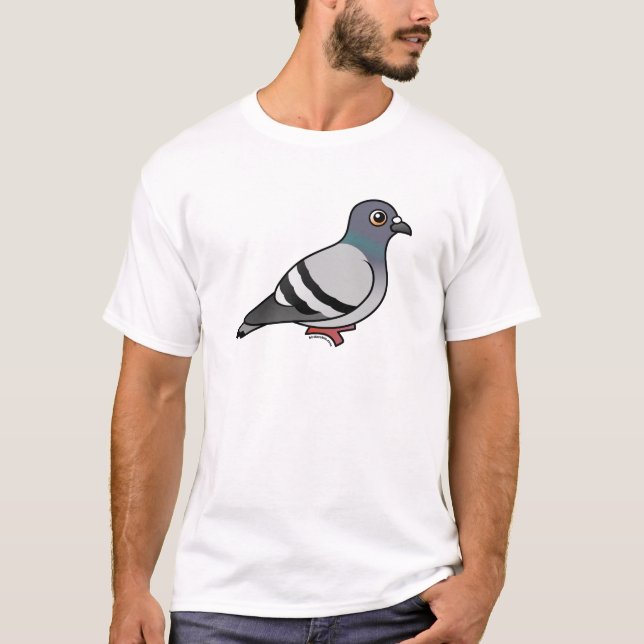 T-shirt Pigeon de roche mignon (Devant)